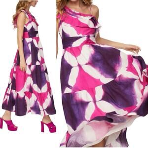 Busayo Tie Dye One Shoulder Dress Size 14 MSRP $655